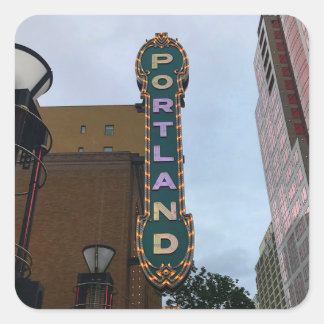 Portland Sign #1 Vierkante Sticker