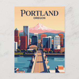 Portland Silhouette USA Briefkaart