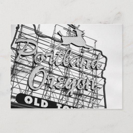 Portland Stag Sign Briefkaart (Voorkant)