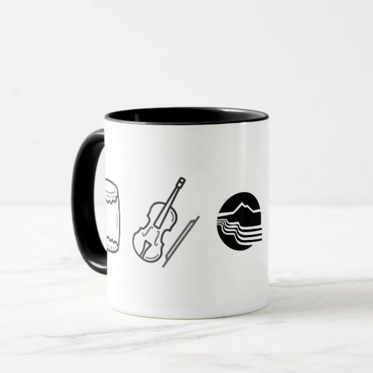 Portland Taiko Line Art Mug (Devant gauche)