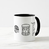 Portland Taiko Line Art Mug Mok (Voorkant rechts)