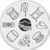 Portland Taiko Line Art Single Sticker (Devant)