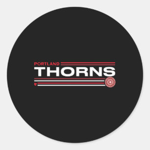 Portland Thorns FC Stripes NWSL Voetbal Ronde Sticker