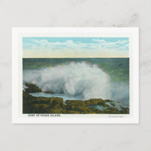 Portland, Uitzicht MainePeaks van het Surf Briefkaart