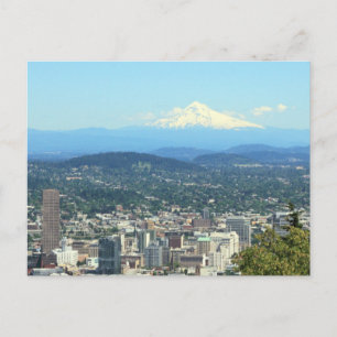 Portland, Uitzicht van de stad Oregon, achtergrond Briefkaart