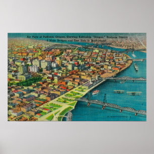 Portland van Air, waar de bruggen en Poster