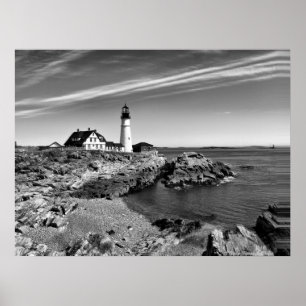 Portlandhead Black in White Poster
