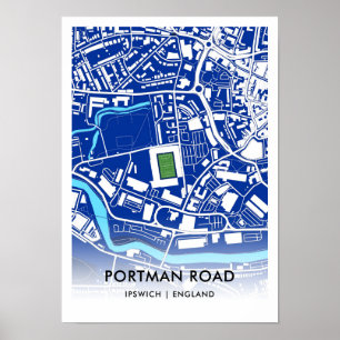Portman Road Poster, de thuisbasis van Ipswich Tow Poster