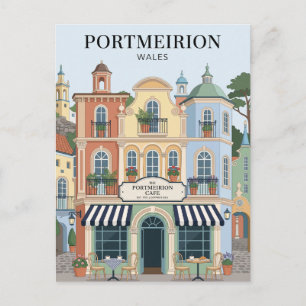 Portmeirion dorp Wales Briefkaart