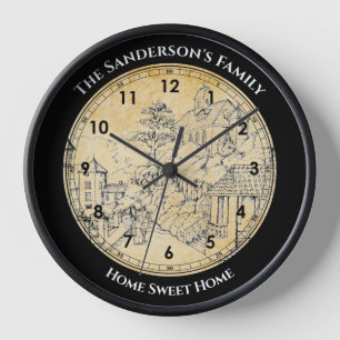 Portmeirion North Wales Pen and Ink Sketch Large C