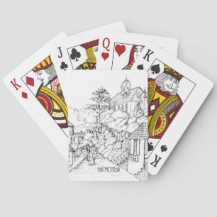 Portmeirion North Wales Pen and Ink Sketch Pokerkaarten