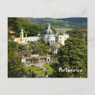Portmeirion North Wales Tourist Village Scene Briefkaart