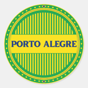 Porto Alegre City Pride – Braziliaanse identiteit Ronde Sticker