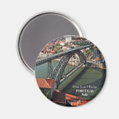 Porto brug over de Douro, Portugal Magneet (Voorkant / Achterkant)