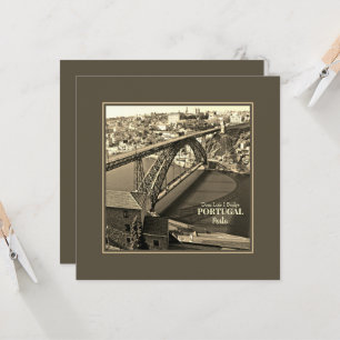 Porto brug over de rivier de Douro, Portugal, sepi