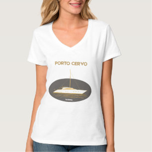 Porto Cervo Sardinië Yacht T-shirt - Goud Zomer