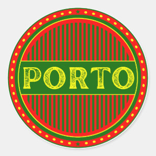 Porto City Pride Embleem – Portugese Identiteit Ronde Sticker