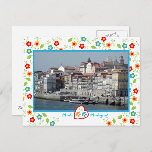 Porto city uitzicht over de Douro, Portugal Briefkaart (Voorkant / Achterkant)