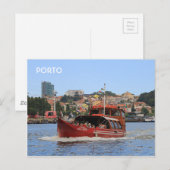 Porto: Douro-boot, Portugal Briefkaart (Voorkant / Achterkant)
