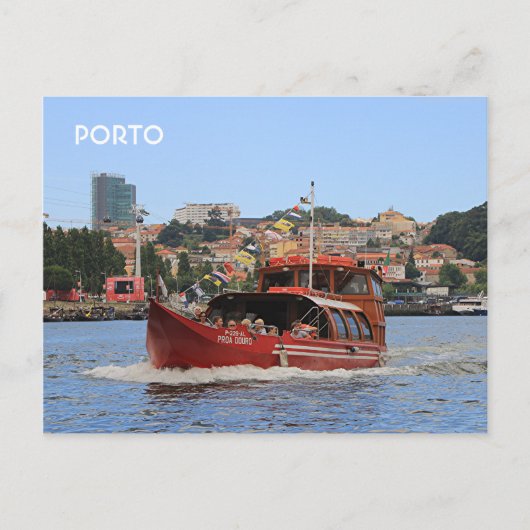 Porto: Douro-boot, Portugal Briefkaart (Voorkant)