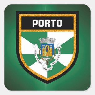 Porto Flag Vierkante Sticker