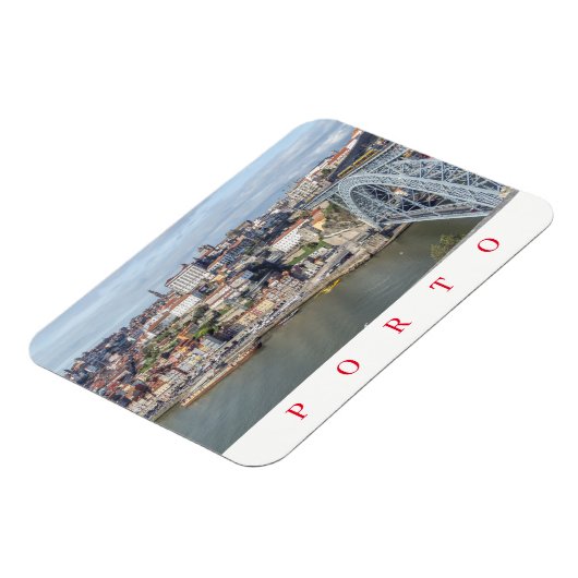 Porto panoramisch uitzicht koelkastmagneet magneet (Linkerzijde)