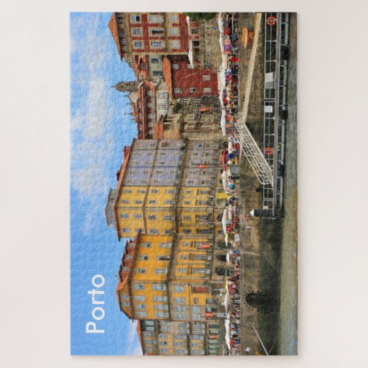 Porto: Portugal, haven en gebouwen Jigzaag Puzzle Legpuzzel (Verticaal)