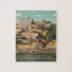 Porto Portugal Reizen Abstracte Vintage Legpuzzel