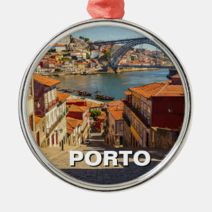 Porto Portugal Reizen Metalen Ornament