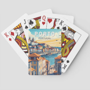 Porto Portugal Travel Art Vintage Pokerkaarten
