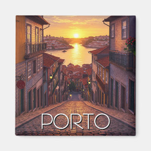 Porto Portugal Travel Sunset Magneet