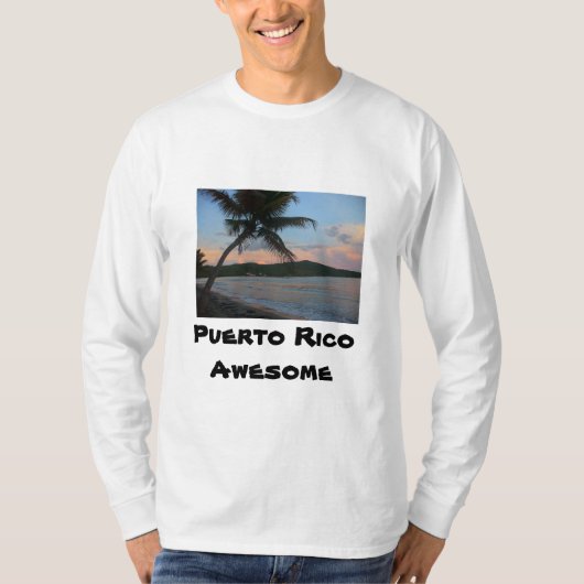 Porto Rico Beach Mannen Lange hoes T-shirt (Voorkant)