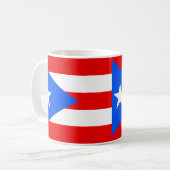 Porto Rico Drapeau en céramique café Mug (Devant gauche)