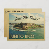 Porto Rico Enregistrer La Date Cartes Postales Vin (Devant / Derrière)