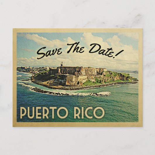 Porto Rico Enregistrer La Date Cartes Postales Vin (Devant)