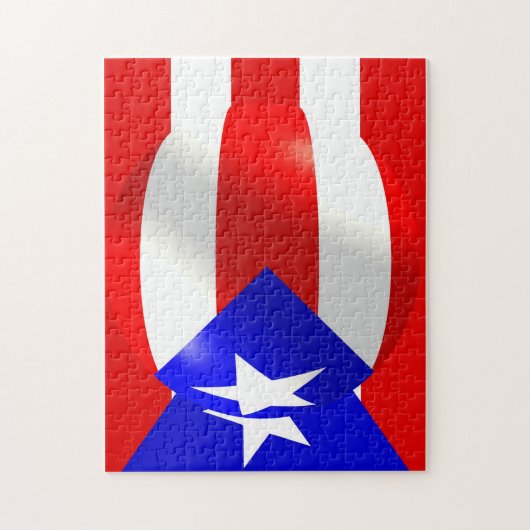 Porto Rico Flag Puzzle (Vertical)