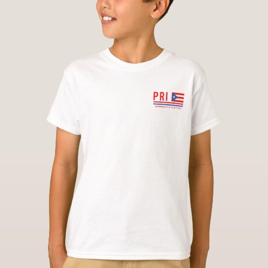Porto Rico ISO Code Alpha 3 Design T-shirt (Devant)