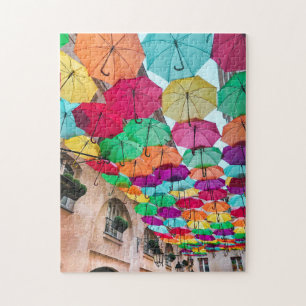 Porto Rico Umbrellas Pattern Jigzaag Puzzle Comple Legpuzzel