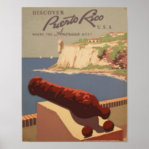 Porto Rico USA Vintage voyage Poster Art