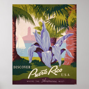 Porto Rico Vintage voyage Poster Art