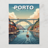 Porto River Cruise Portugal Reizen Briefkaart (Voorkant)