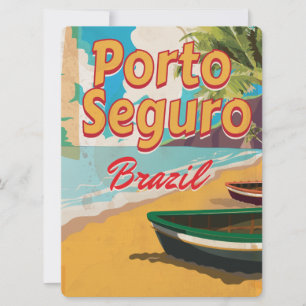 Porto Seguro Brazilië vakantieposter Kaart