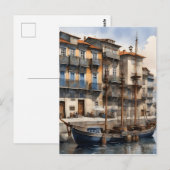 Porto waterverf briefkaart (Voorkant / Achterkant)