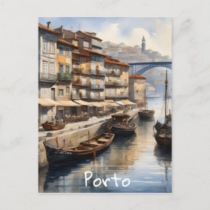 Porto waterverf feestdagenkaart