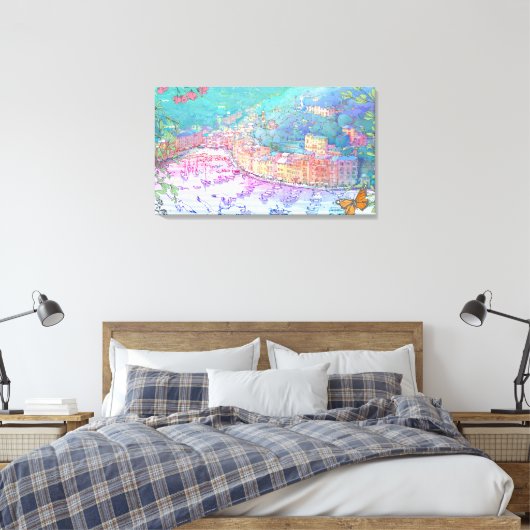 Portofino Canvas Afdruk (Insitu (Slaapkamer))