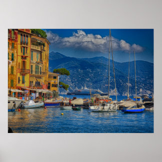 Portofino Harbour Poster