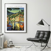 Portofino Italie Art Pittoresque Imprimer Poster