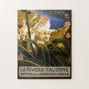 Portofino Italië Illustratie van Riviera Legpuzzel