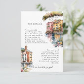 Portofino Italie mariage d'été carte d'information (Debout devant)