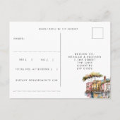Portofino Italien mariage rsvp carte postale (Dos)